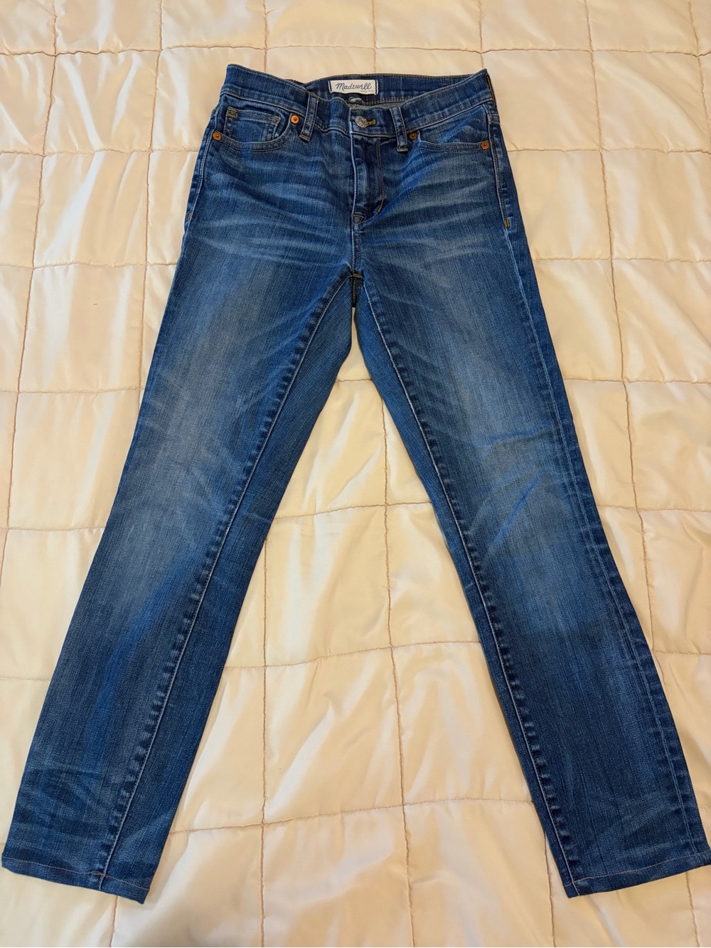 Madewell Women's Dark Blue High rise Skinny Jeans